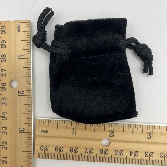 Small Black Velvet Drawstring Pouch For Jewelry Dice & Trinkets A564 - Picture 3 of 5